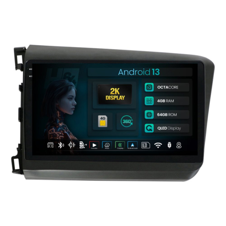 Navigații Honda Civic Sedan 2012-2015 - Navigatie 2K Android Honda Civic Sedan (2012-2015) 4GB | Hub64.ro