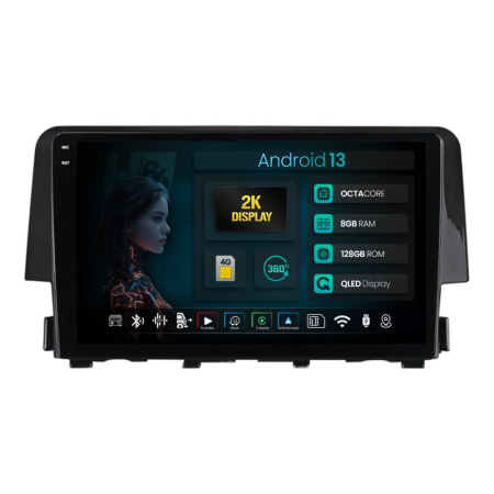 Navigații Honda Civic X 2015-2021 - Navigatie Android Honda Civic X 8GB | Hub64.ro