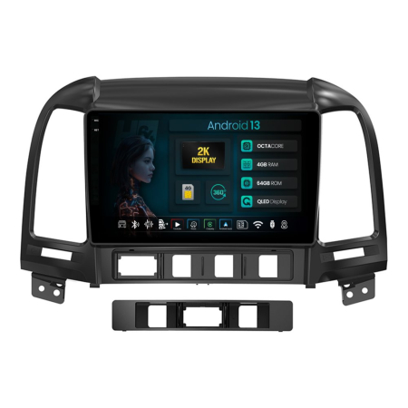 Navigații Hyundai Santa Fe II 2006-2012 - Android Hyundai Santa FE QLED | Hub64.ro