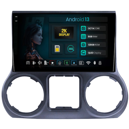 Navigații auto dedicate - Navigatie 2K Jeep Wrangler 2015-2017 8GB | Hub64.ro