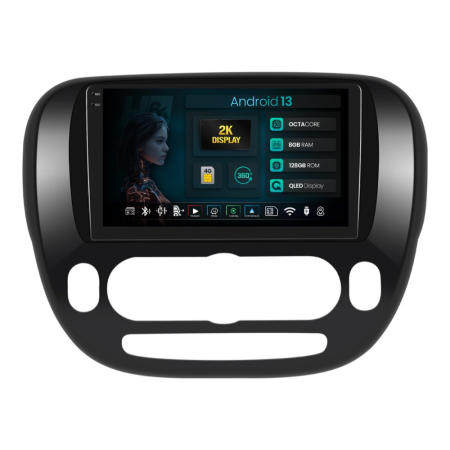 Navigații Kia Soul 2014-2019 - Navigatie 2K Android Kia Soul (2014-2019), climă manuală 8GB | Hub64.ro