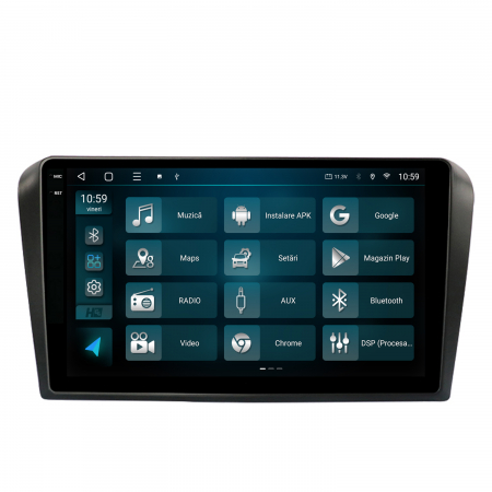 Navigatie 2K Android 13 Mazda 3 03-09 QLED | Hub64.ro [2]