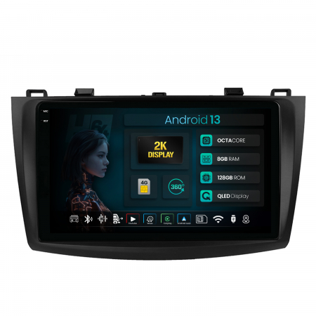 Mazda 3 2009-2015 - Navigatie Android 13 Mazda 3 09-13 8GB | Hub64.ro