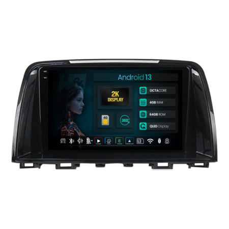 Navigații Mazda 6 2013-2015 - Navigatie 2K Mazda 6 (2013-2015) cu Android QLED | Hub64.ro