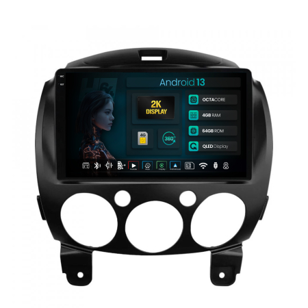 Mazda 2 - Navigatie 2K Android 13 Mazda 2 (2007-2014) QLED | Hub64.ro