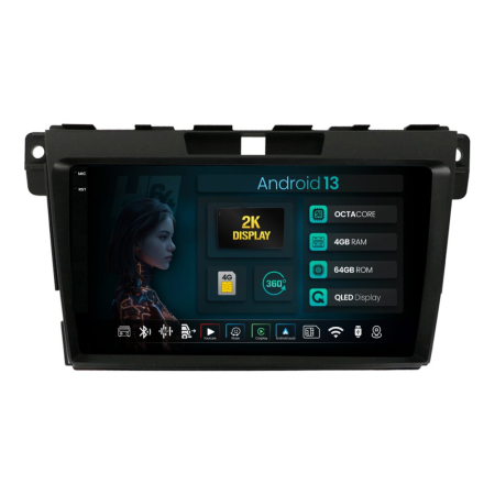 Navigații Mazda CX-7 2007-2012 - Navigatie 2K Android Mazda CX-7 (2007-2012) 9" QLED | Hub64.ro