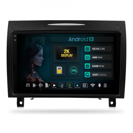 Navigații Mercedes-Benz SLK R171 2004-2011 - Navigatie 2K Android Mercedes SLK QLED | Hub64.ro