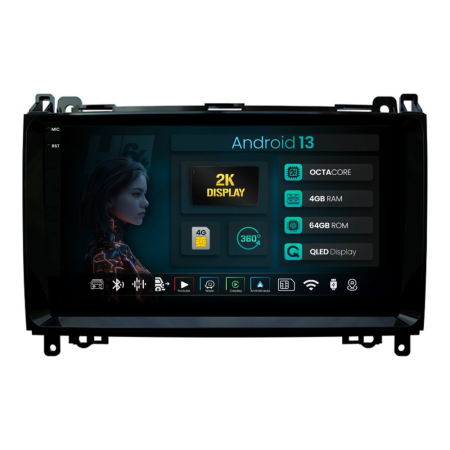 Navigații Mercedes-Benz Sprinter W906 2006-2019 - Navigatie 2K Android Mercedes 4GB QLED | Hub64.ro