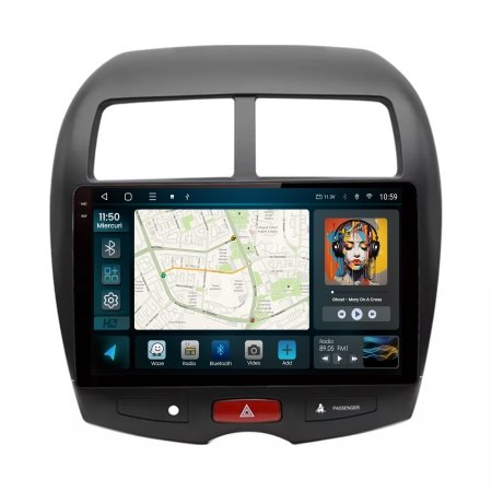 Navigatie 2K QLED Mitsubishi ASX / Peugeot 4008 (2010-2015) Android 4+64GB | Hub64.ro [1]