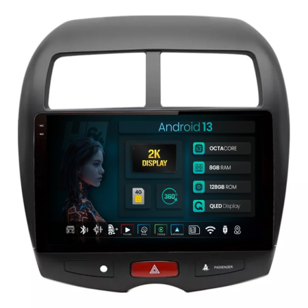 Navigații Mitsubishi Asx 2009-2015 - Navigatie 2K Android Mitsubishi ASX / Peugeot 4008 (2010-2018) 8GB | Hub64.ro