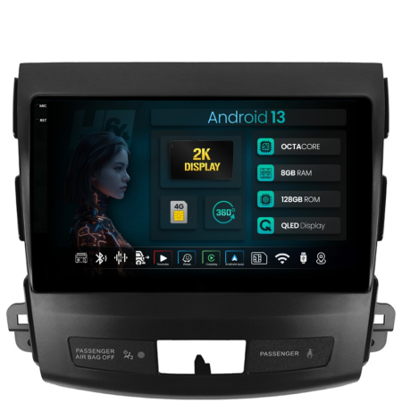 Navigații Peugeot 4007 (2007-2012) - Navigatie Android Mitsubishi Peugeot 8+128GB | Hub64.ro