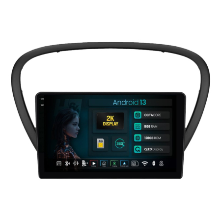 Navigații Peugeot 607 (2004-2011) - Navigatie Peugeot 607 Android 8+128GB Slot 4G | Hub64.ro
