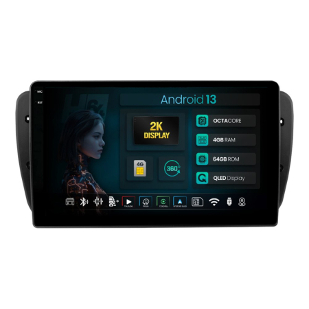 Navigații Seat Ibiza 2008-2013 - Navigatie 2K Android Seat Ibiza 4GB QLED | Hub64.ro