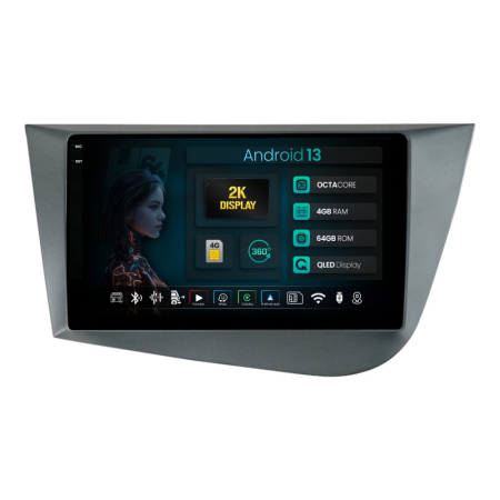 Navigații Seat Leon 2 2005-2012 - Navigatie 2K Android Seat Leon QLED | Hub64.ro