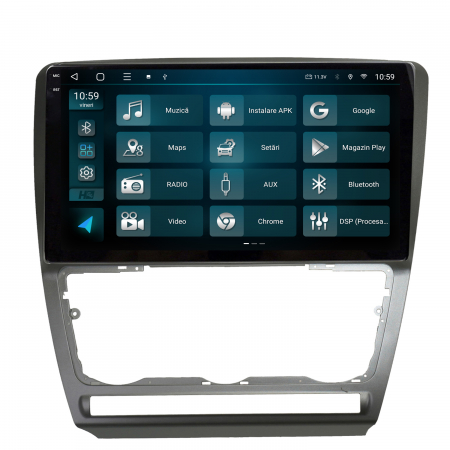Navigatie 2K QLED Android 13 Skoda Octavia 2 | Hub64.ro [2]