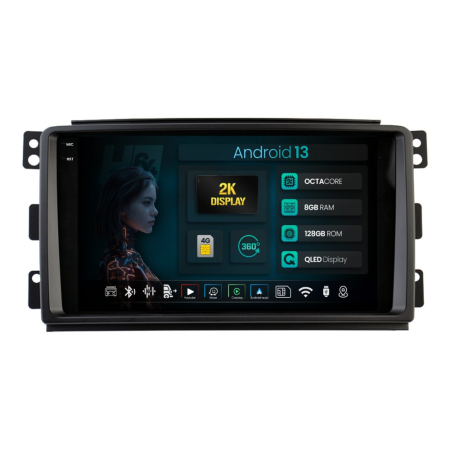 Navigații Smart FORTWO 2007-2010 - Navigatie 2K Android Smart Fortwo (2007-2010) 8GB | Hub64.ro