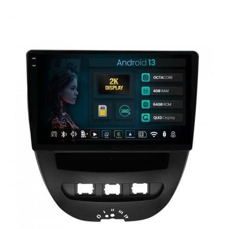 Aygo 2005-2014 - Navigatie 2K Android 13 Toyota RAV4 QLED | Hub64.ro
