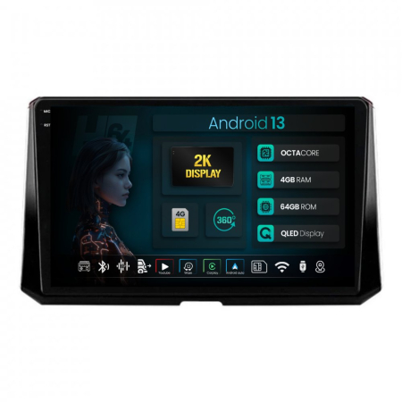 Navigații Toyota Corolla 2019-2023 - Navigatie 2K Android Toyota Corolla QLED | Hub64.ro