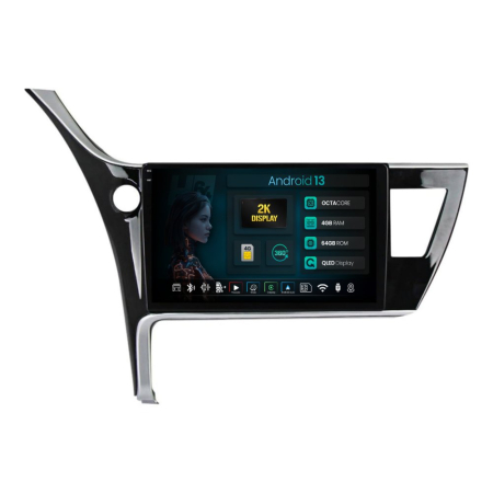 Navigații Toyota Auris 2015-2018 - Navigatie 2K Android Corolla / Auris (2017-2020) QLED | Hub64.ro