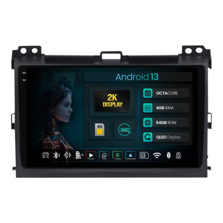 Navigații Toyota Land Cruiser Prado J120 2002-2009 - Navigatie Android Toyota Prado 8+128GB | Hub64.ro
