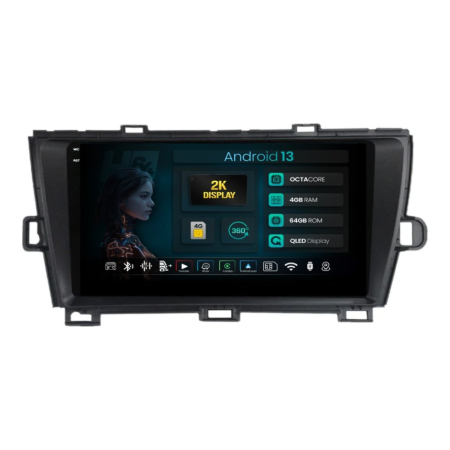 Navigații Toyota Prius 2009-2015 - Navigatie 2K Android Toyota Prius QLED | Hub64.ro