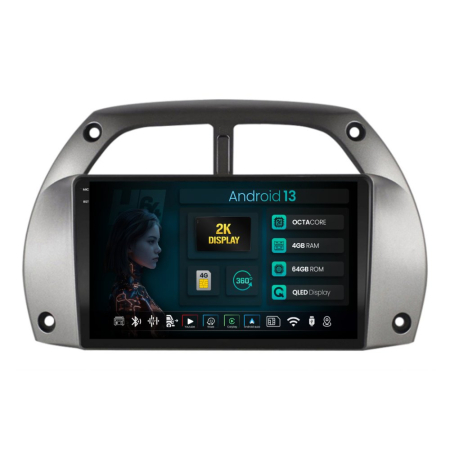 Navigații Toyota RAV4 2000-2005 - Navigatie 2K Android Toyota RAV4 QLED | Hub64.ro