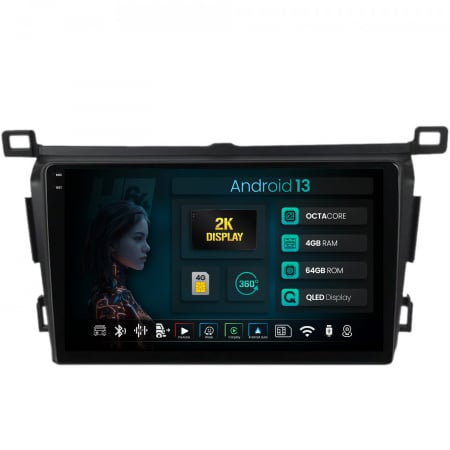 RAV4 2013-2018 - Navigatie 2K Android 13 Toyota RAV4 2013 QLED | Hub64.ro
