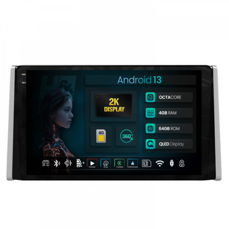 RAV4 2018 - >> - Carplay Android 13 Toyota RAV4 2018+ QLED | Hub64.ro