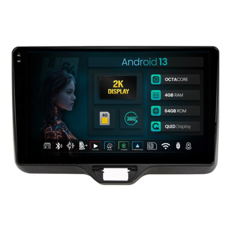 Navigații Toyota Vios 2020 ->> - Navigatie 2K QLED Android Toyota Yaris QLED | Hub64.ro
