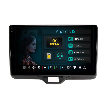 Vios 2020 ->> - Navigatie 2K QLED Android Toyota Yaris QLED | Hub64.ro