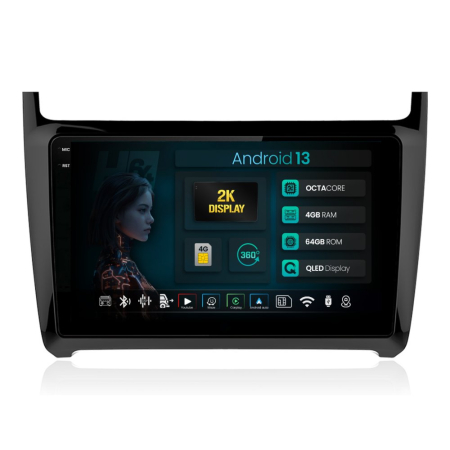 Navigații Volkswagen Polo 5 6R 2009-2017 - Navigatie 2K Android Volkswagen Polo QLED | Hub64.ro