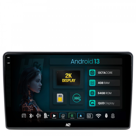 Navigații auto dedicate - Navigatie 2K Android VW T5 Transporter / Multivan 10.1 inch 4GB | Hub64.ro