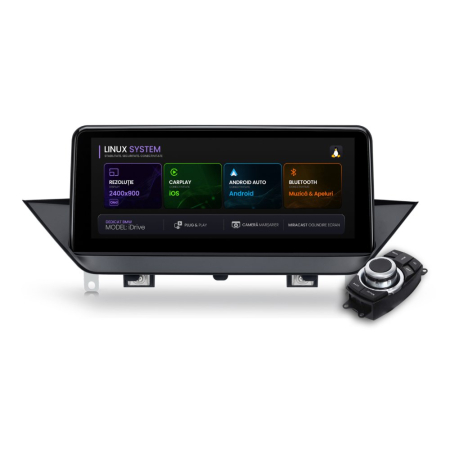 Navigații BMW X1 E84 2009-2015 - Navigatie BMW X1 E84 (2009-2015), Linux OS & OEM, Varianta iDrive, CarPlay & Android Auto Wireless, MirrorLink, Camera AHD, 12.3 Inch - AD-BGBM10LXICI+AD-BGRKITBMI109