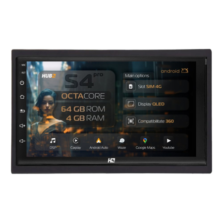 Navigații auto dedicate - Carplay Android 2Din cu ecran 7inch | Hub64.ro