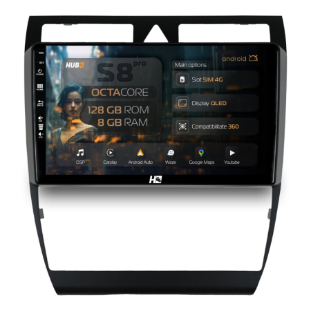 Navigații Audi A6 C5 1997-2005 - Navigatie Android Audi A6 8+128GB | Hub64.ro