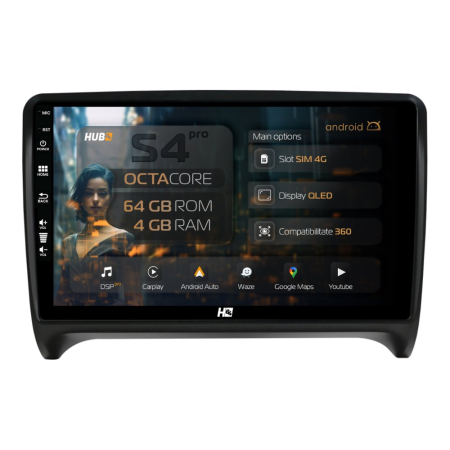 Navigații Audi TT 8J 2006-2014 - Navigatie Android Audi TT 1280x720 QLED| Hub64.ro