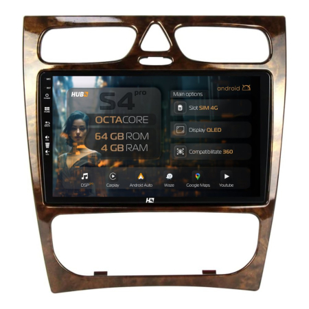 Navigații Mercedes-Benz C Class W203 2000-2004 - Navigatie Android Benz C Class (W203) (2002-2004) QLED | Hub64.ro