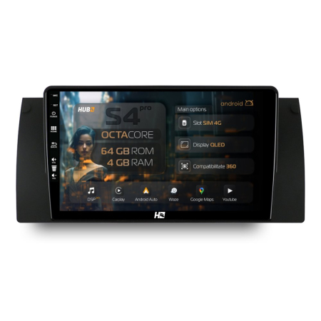 Navigații BMW Seria 5 E39 1995-2004 - Navigatie Android BMW E39/E53/E38 QLED | Hub64.ro