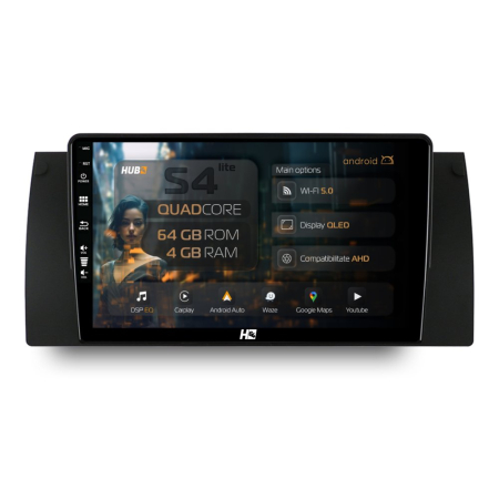 Navigații BMW Seria 5 E39 1995-2004 - Navigatie Android BMW E39/E53/E38 QLED | Hub64.ro