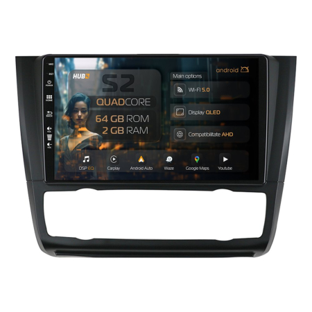 Navigații BMW Seria 1 E81/E82/E87/E88 2004-2013 - Carplay BMW Seria 1 9 inch AC 2GB | Hub64.ro