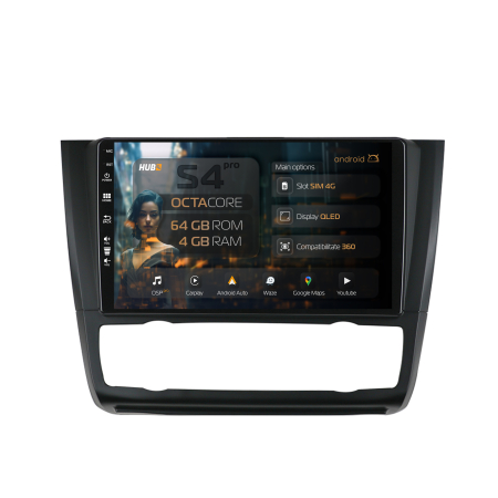 Seria 1 E87 2004-2017 - Android 13 BMW Seria 1 9inch AC QLED | Hub64.ro