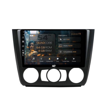 Seria 1 E87 2004-2017 - Navigatie Android 13 BMW Seria 1 QLED | Hub64.ro
