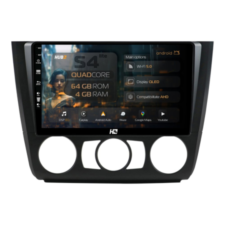 Navigații BMW Seria 1 E81/E82/E87/E88 2004-2013 - Navigatie Android BMW Seria 1 QLED | Hub64.ro