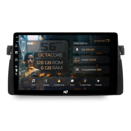 Navigații BMW Seria 3 E46 1998-2005 - Navigatie Android BMW E46 4G 6GB | Hub64.ro