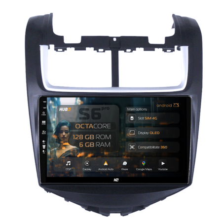 Aveo 2014-2021 - Navigatie Android 13 Chevrolet Aveo (2014-2017) 6+128GB | Hub64.ro