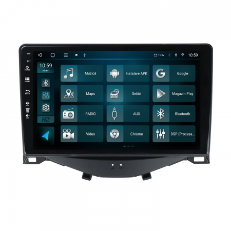Navigatie QLED Android Citroen C1 / Peugeot 108 / Toyota AYGO (2014-2022) 4GB | Hub64.ro [2]