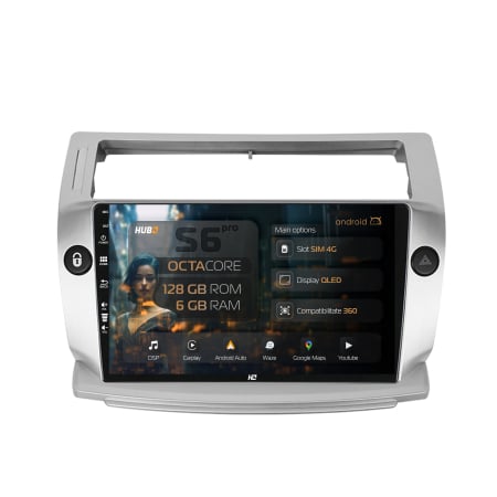 C4 2004-2010 - Navigatie Android 13 Citroen C4 6GB RAM | Hub64.ro