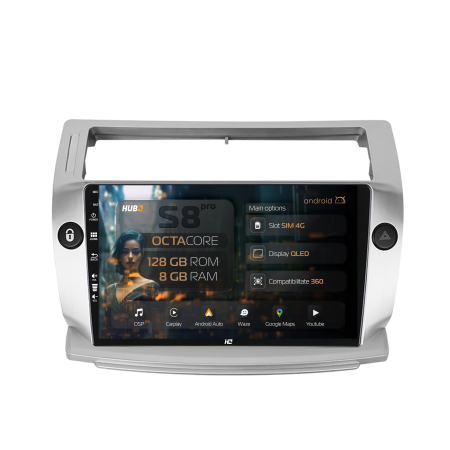 C4 2004-2010 - Navigatie Android 13 Citroen C4 8GB RAM | Hub64.ro