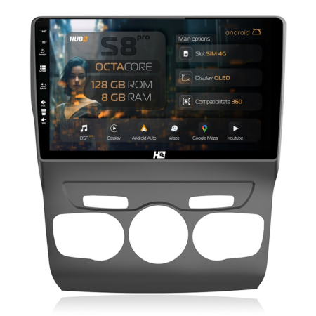 Navigații Citroen C4 2010-2018 - Navigatie Android Citroen C4 II / C4L (2011-2015) 8GB | Hub64.ro