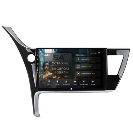 Auris 2017->> - Navigatie Android 13 Corolla / Auris (2017-2020) QLED | Hub64.ro